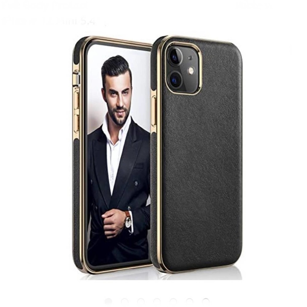 New iPhone 12 Black and Gold Slim Cellphone Case